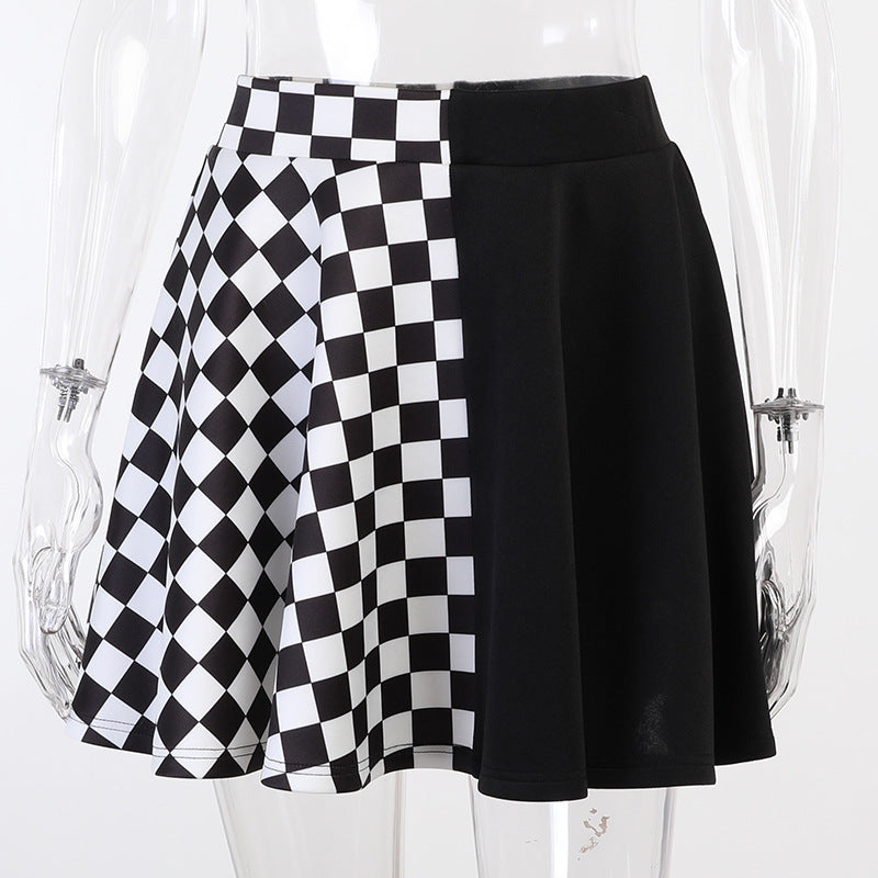 Skirt Gothic Plaid A Line Mini Skirts Harajuku Streetwear - Night Bloom Digital Empire Studios