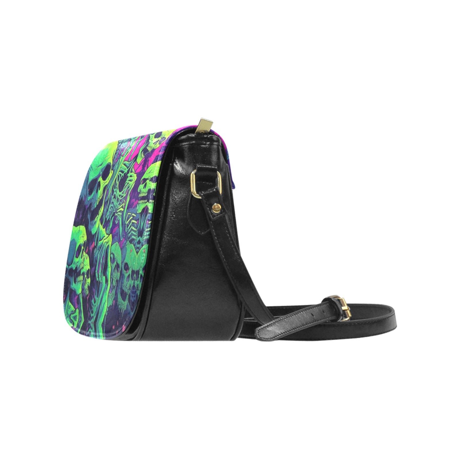 Creepy Skeleton Gothic Women's Fashion Classic Saddle Bag Purse