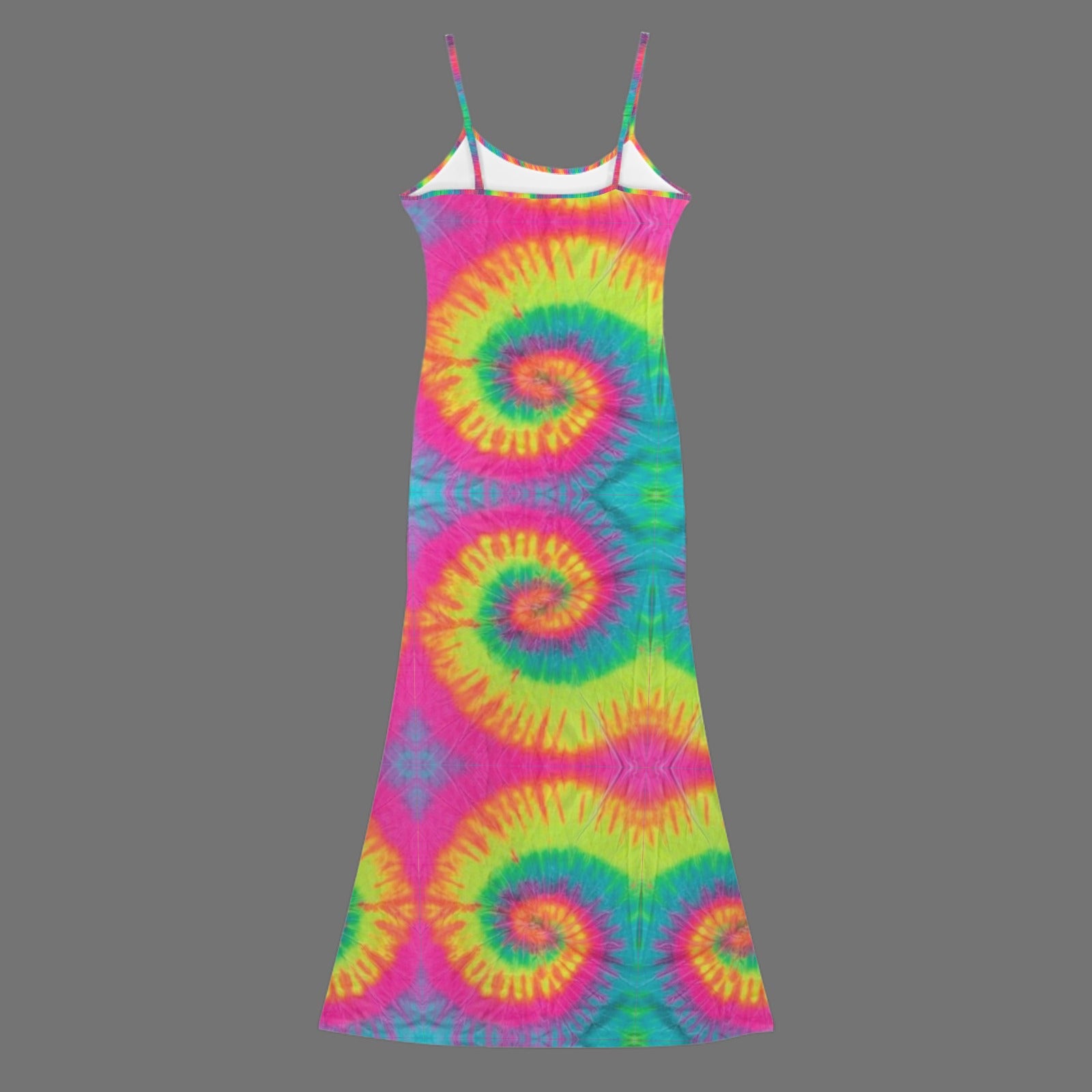 Trippy Tie=Dye long sleevless maxi dress