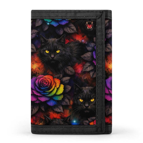 Custom Trifold Nylon Wallet Fabric Card & Coin Holder With Zipper