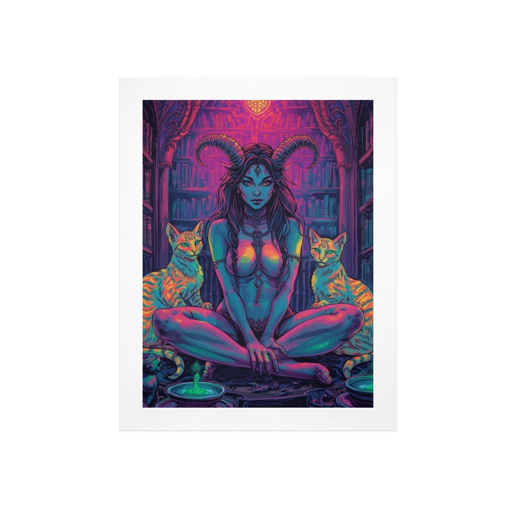 Gothic Witch Succubus Library Print 2