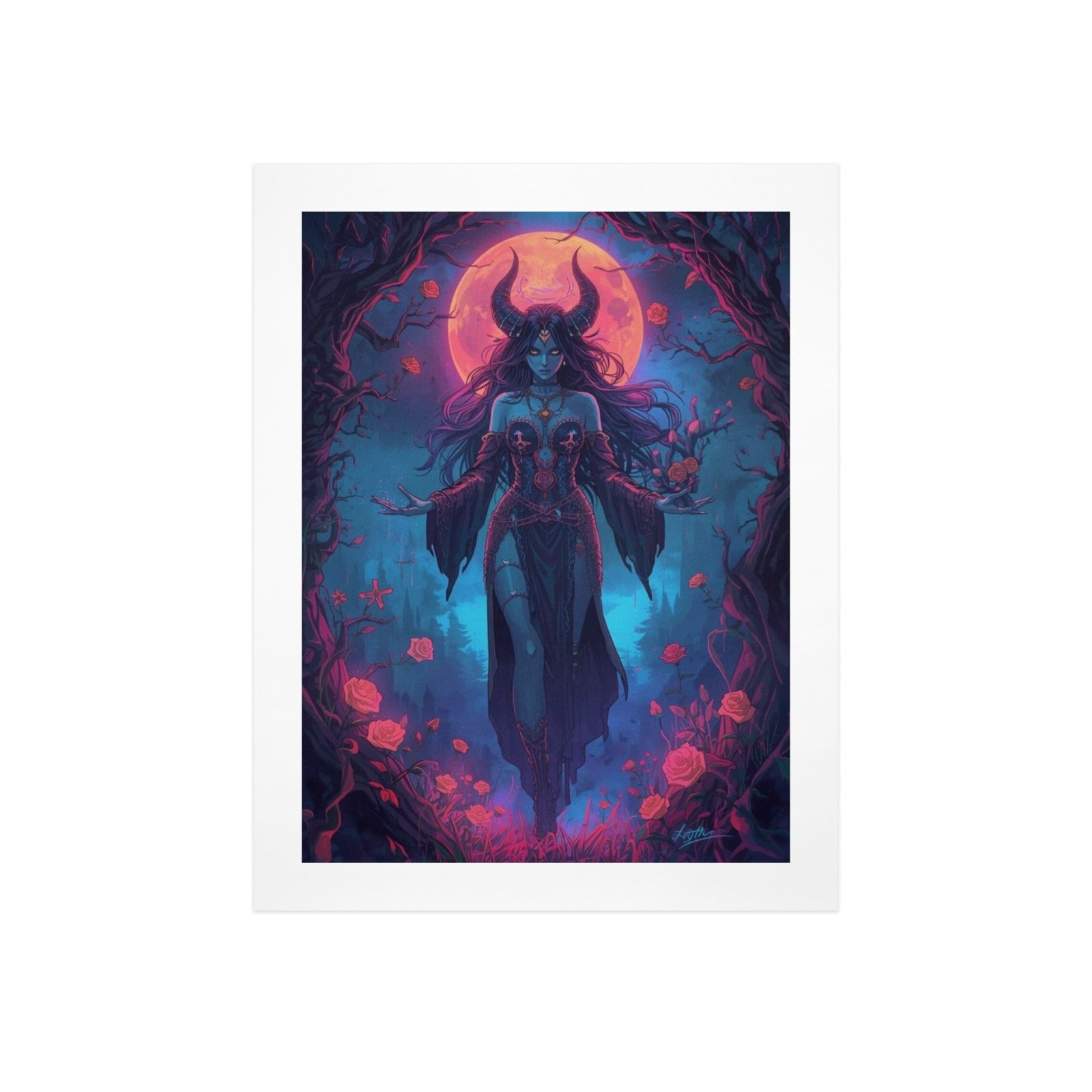 Gothic Witch Rose Art Print 11