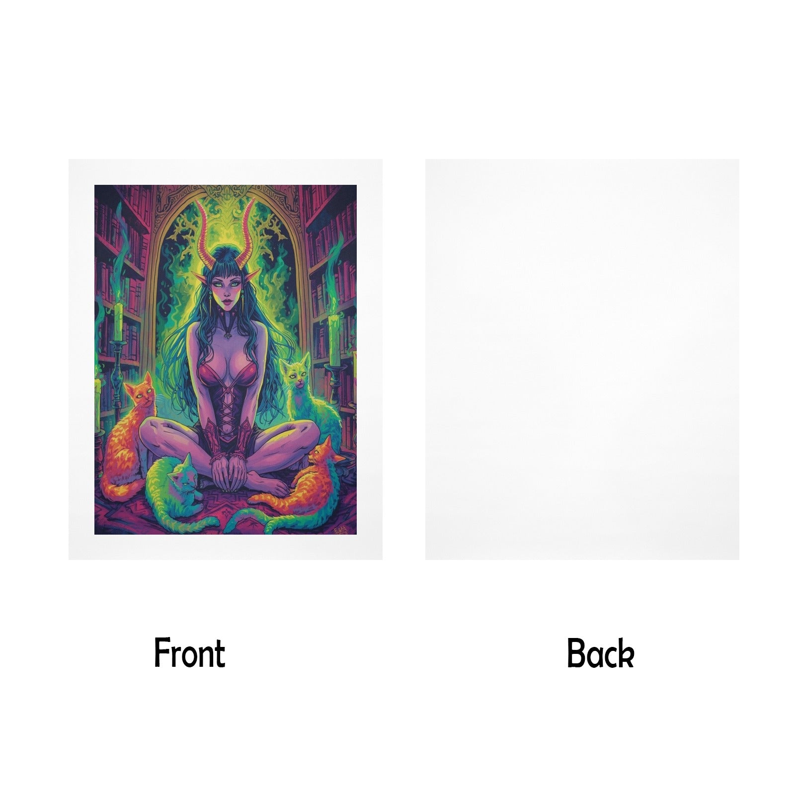 Dark Fantasy Witch Library Art Print 8