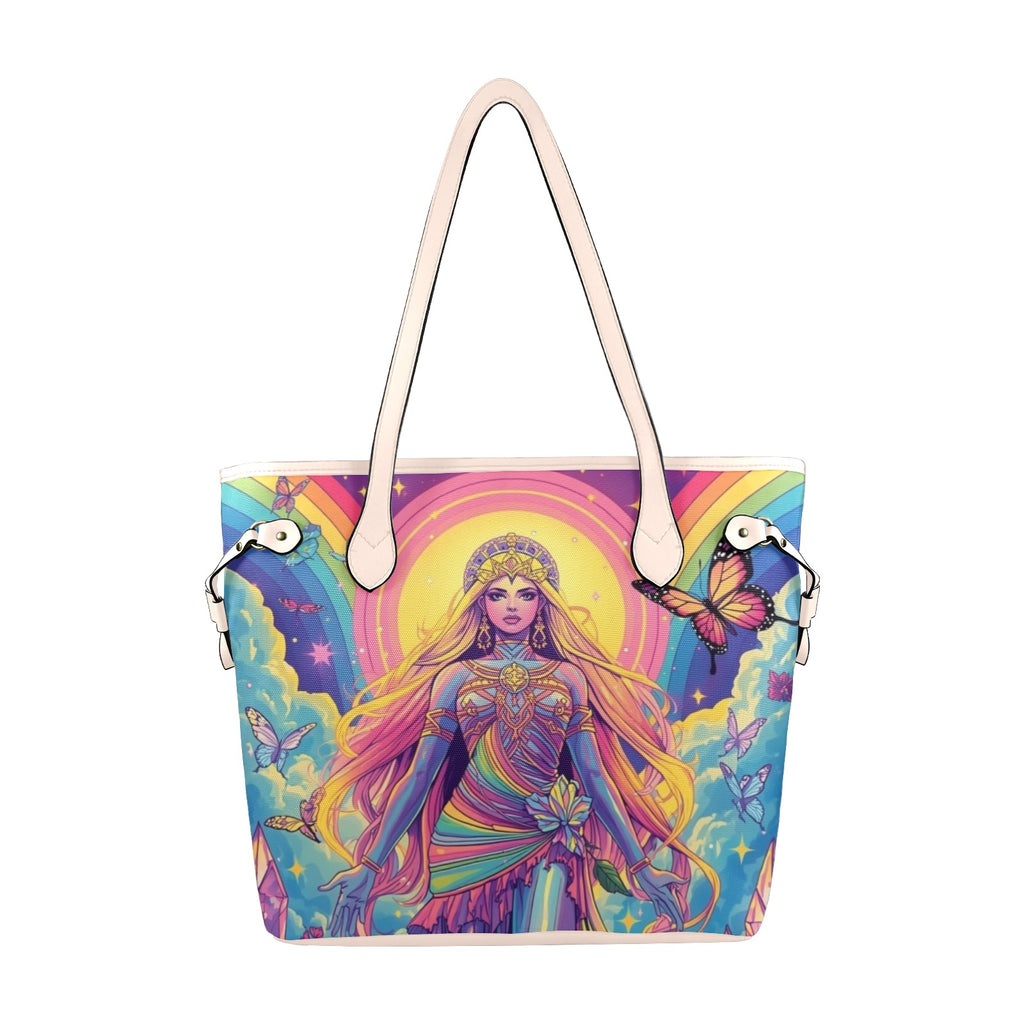 trippy angelic pastel goth tote purse
