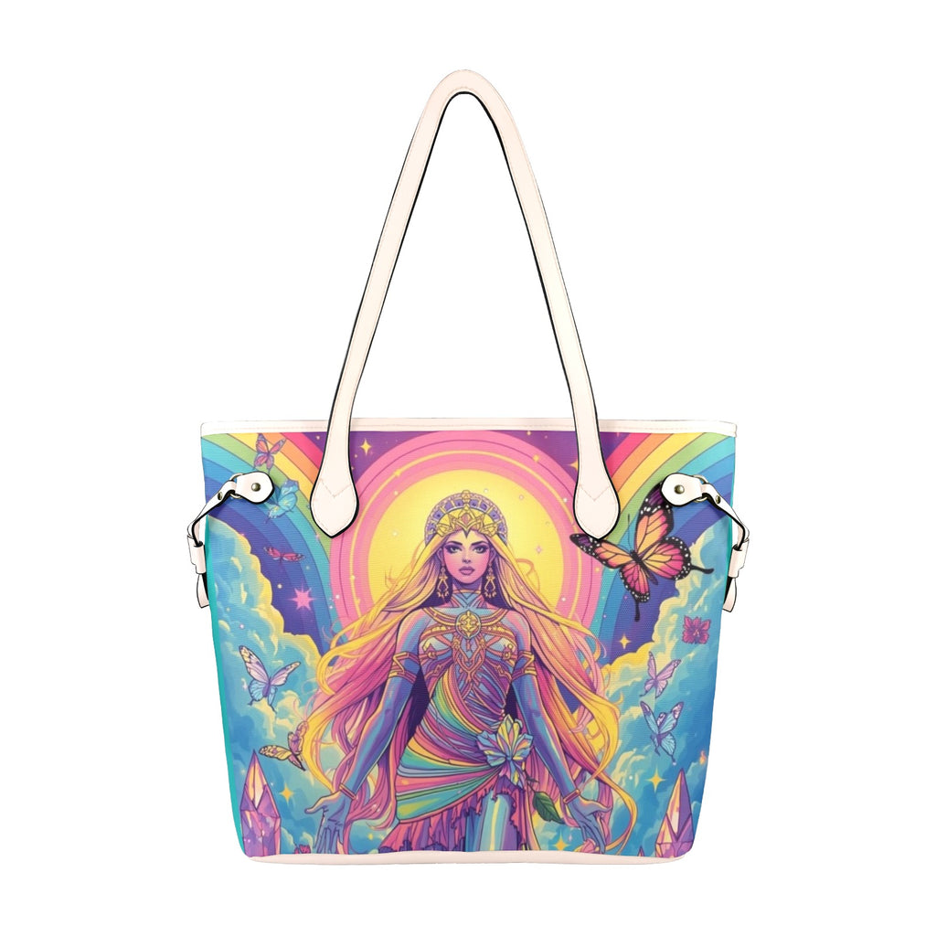 trippy angelic pastel goth tote purse