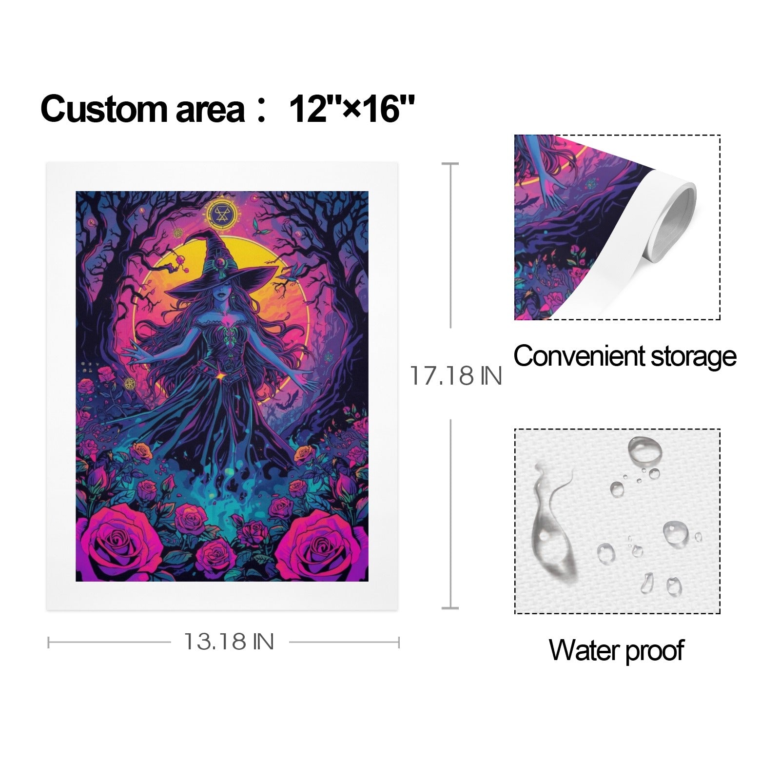 Gothic Witch rose Art Print 1