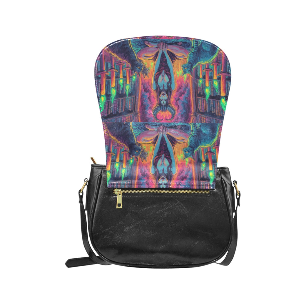 Firey Drsgon Gothic Women's Fashion Classic Saddle Bag Purse 4