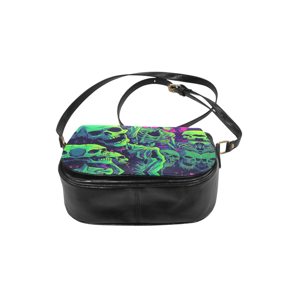 Creepy Skeleton Gothic Women's Fashion Classic Saddle Bag Purse