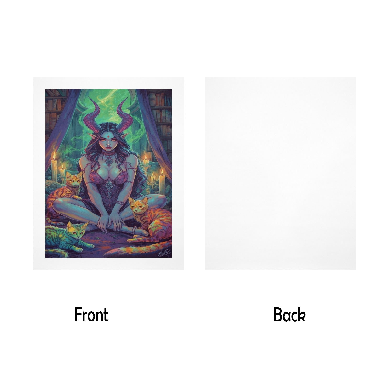 Dark Fantasy Witch Library Art Print 6