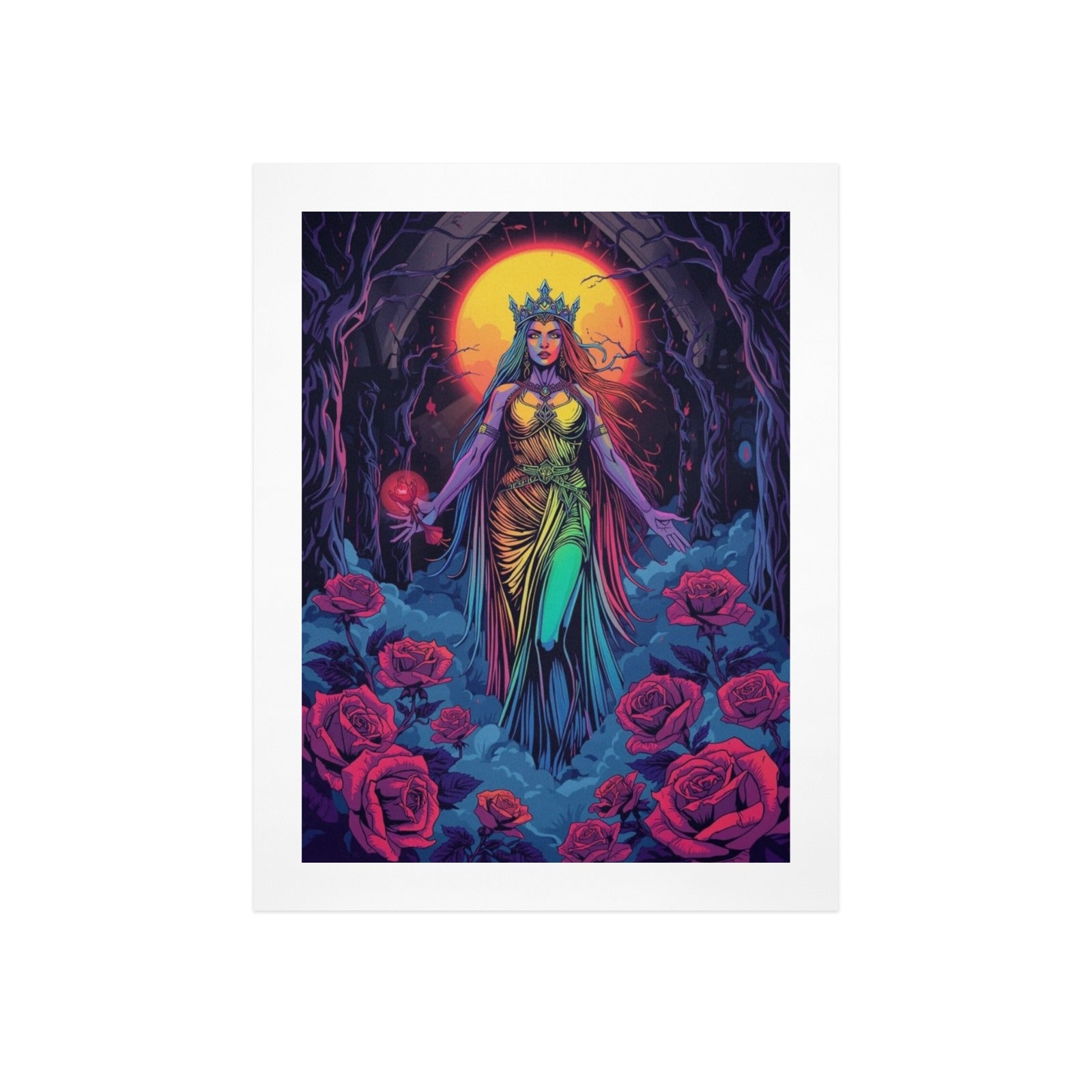 Gothic Witch Rose Art Print 6