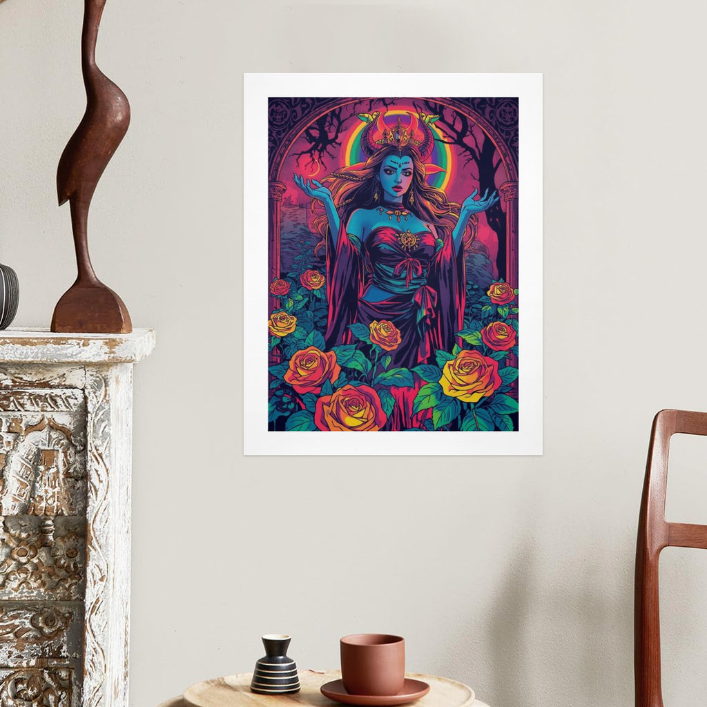 Dark Fantasy Dragon Witch Goddess Art Print Decor 5