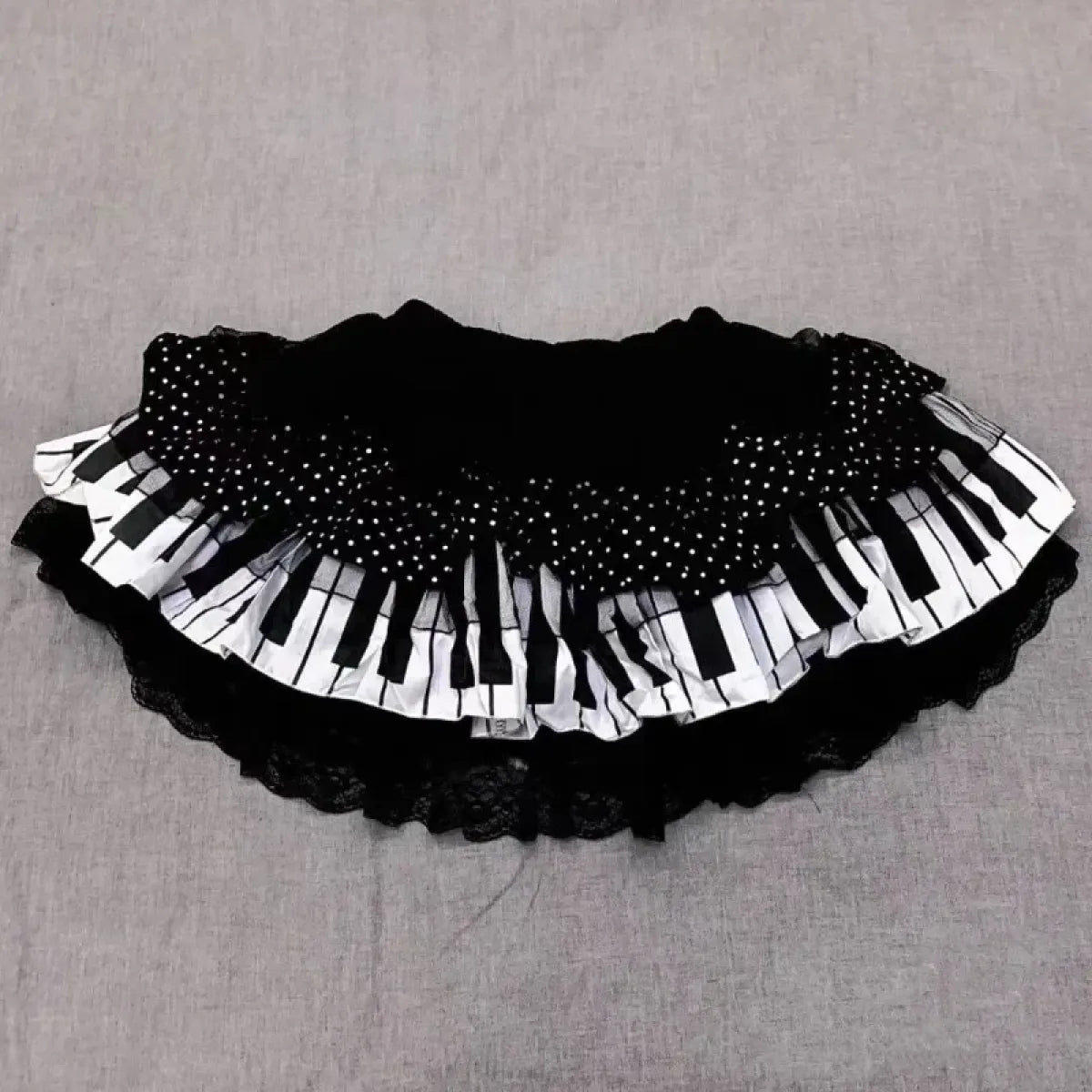Harajuku Gothic Lolita Lace Skirt – Y2K Punk Fairy Grunge Kawaii - Night Bloom Digital Empire Studios