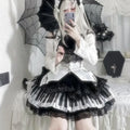 Harajuku Gothic Lolita Lace Skirt – Y2K Punk Fairy Grunge Kawaii - Night Bloom Digital Empire Studios