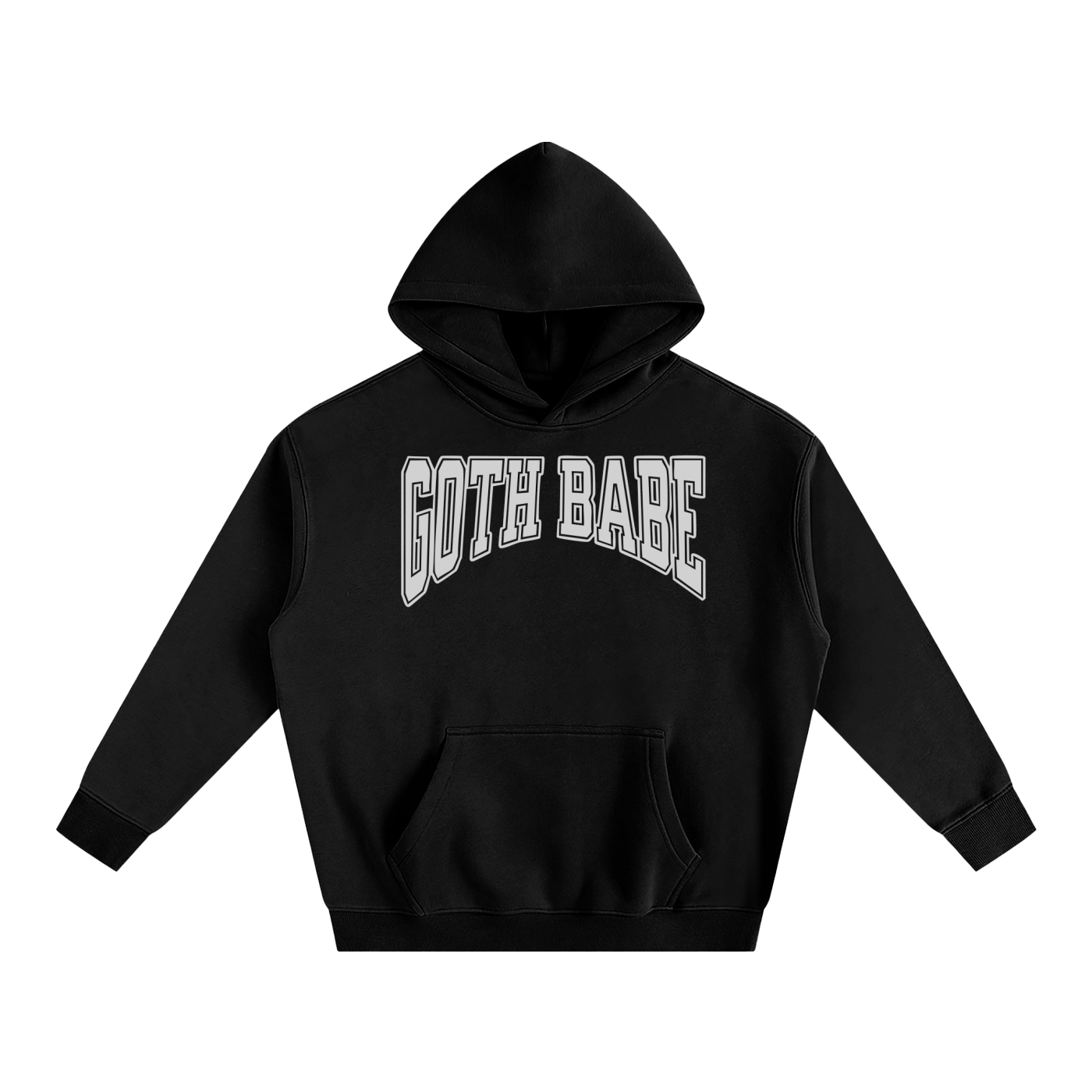 Goth Babe Oversized Fleeced Hoodie - Night Bloom Digital Empire Studios