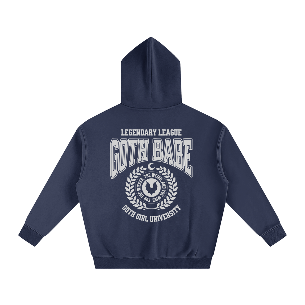 Goth Babe Oversized Fleeced Hoodie - Night Bloom Digital Empire Studios