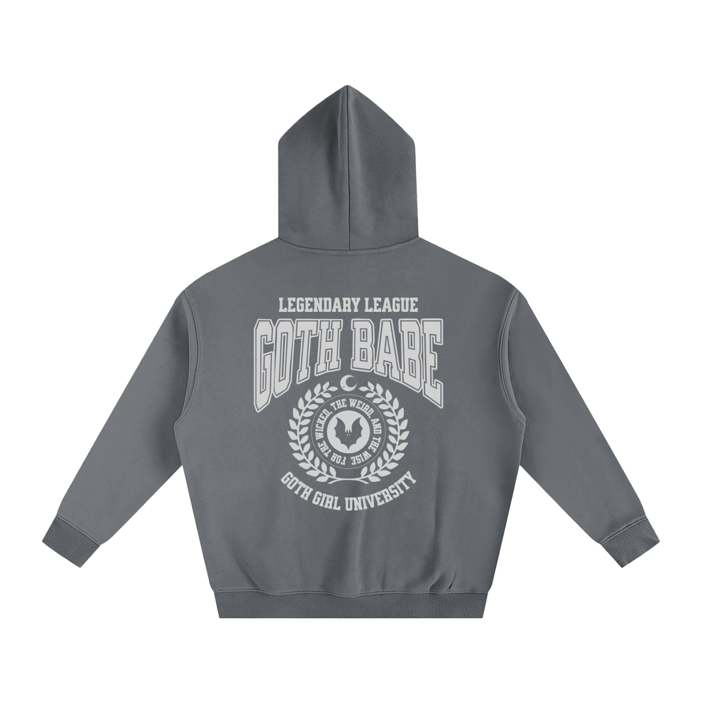 Goth Babe Oversized Fleeced Hoodie - Night Bloom Digital Empire Studios