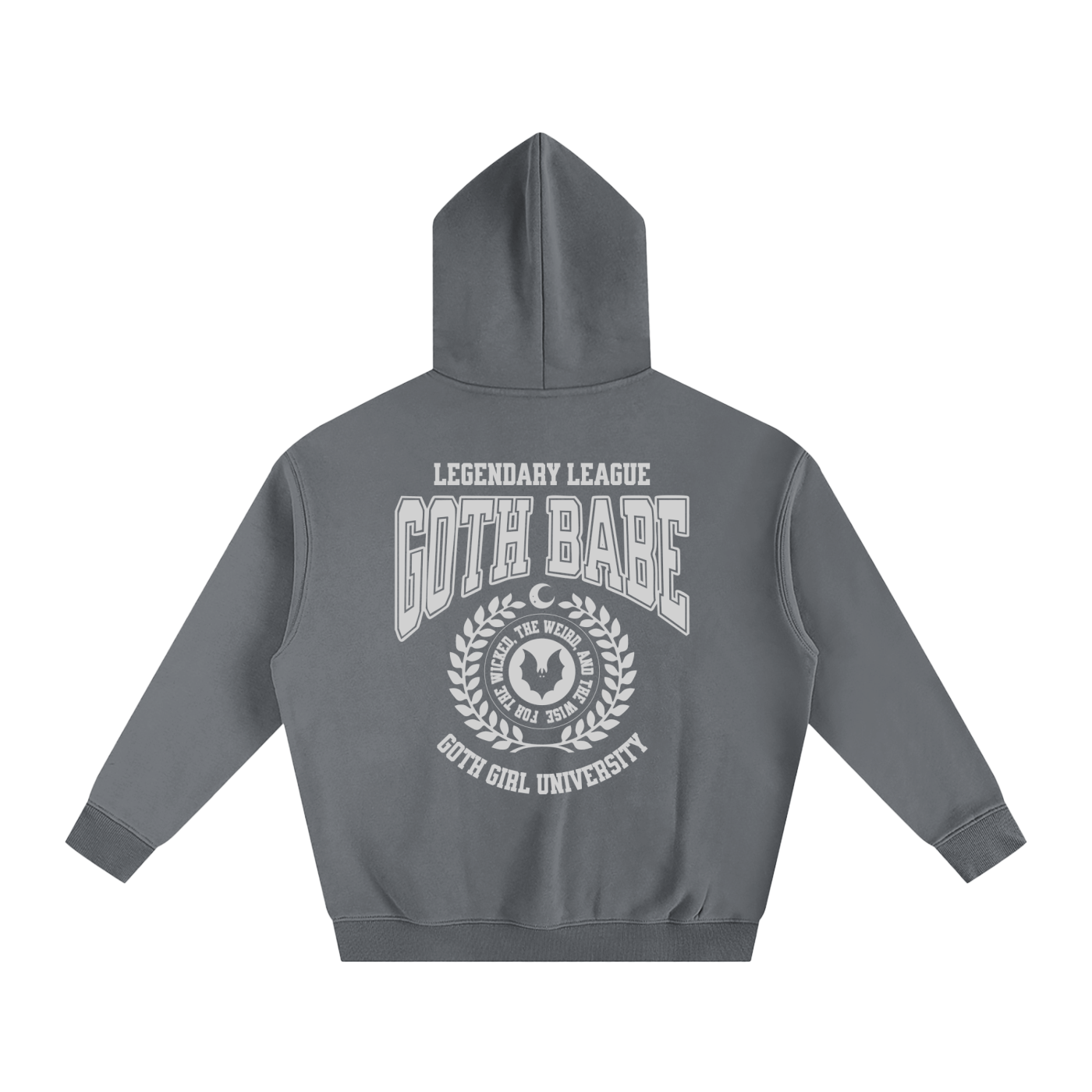 Goth Babe Oversized Fleeced Hoodie - Night Bloom Digital Empire Studios