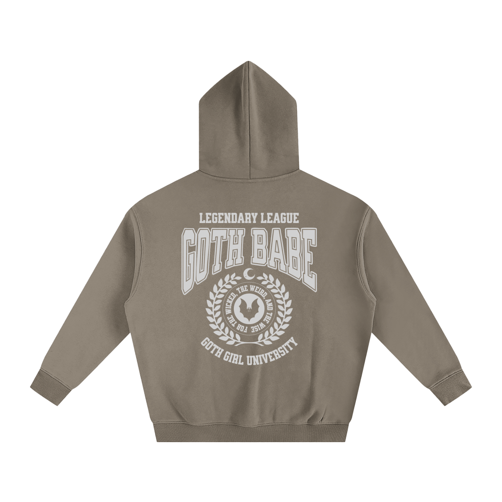 Goth Babe Oversized Fleeced Hoodie - Night Bloom Digital Empire Studios
