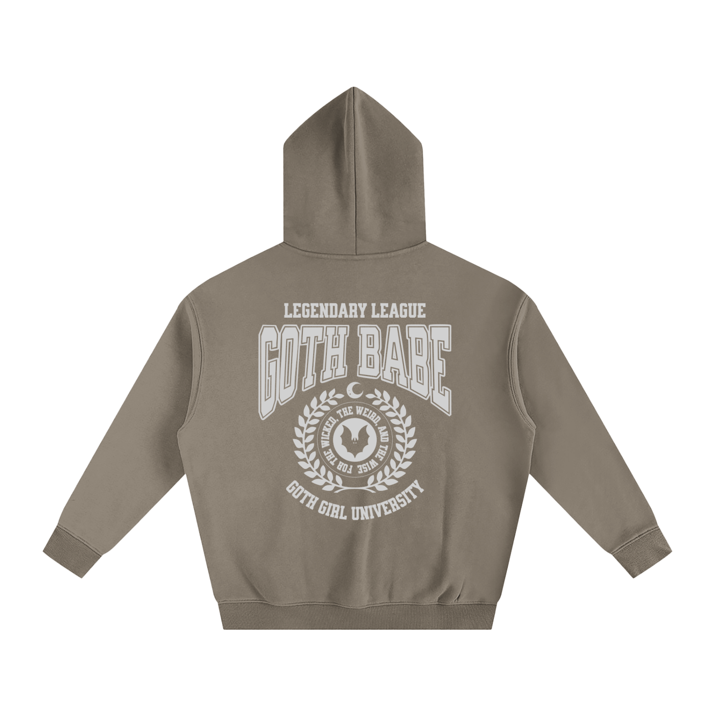 Goth Babe Oversized Fleeced Hoodie - Night Bloom Digital Empire Studios