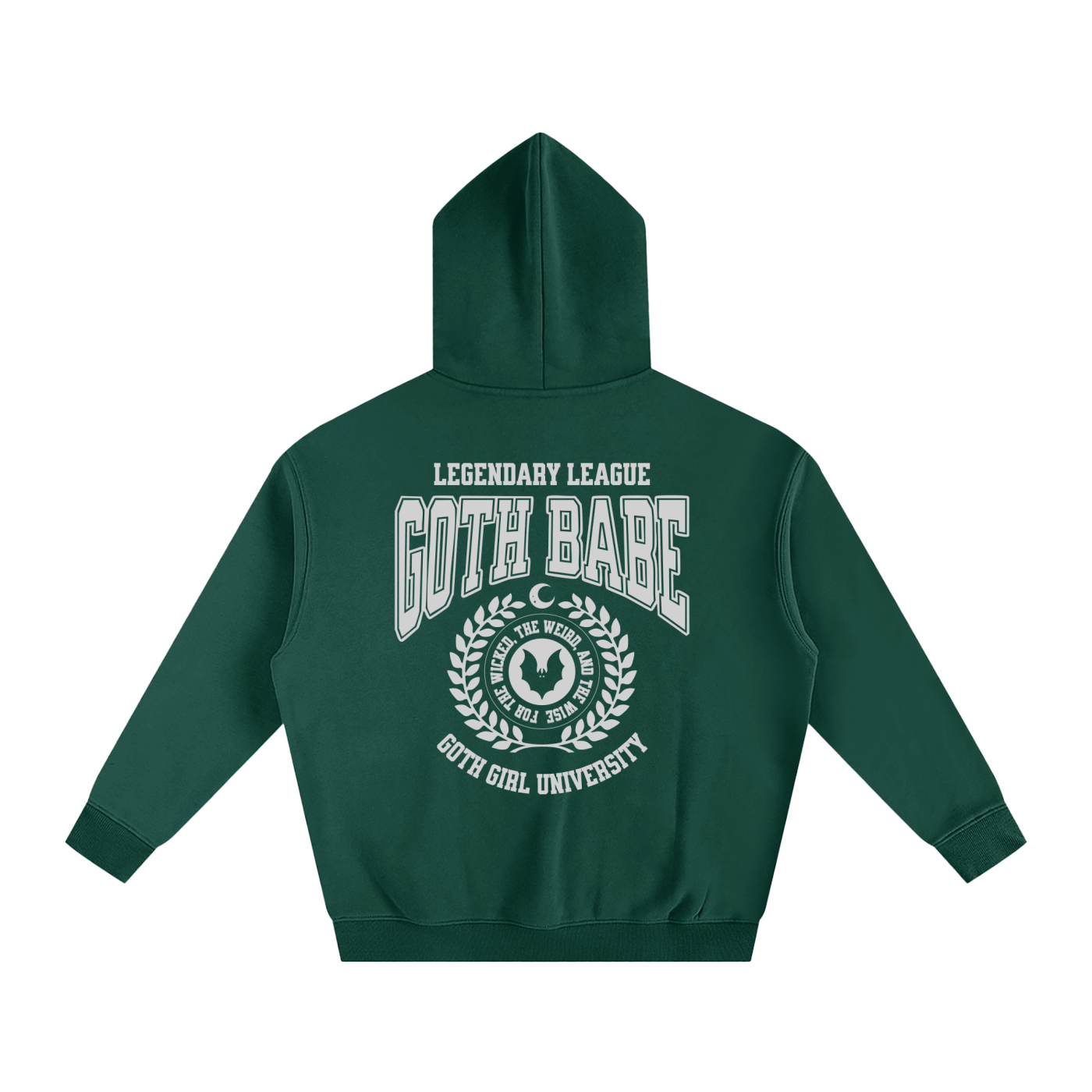 Goth Babe Oversized Fleeced Hoodie - Night Bloom Digital Empire Studios