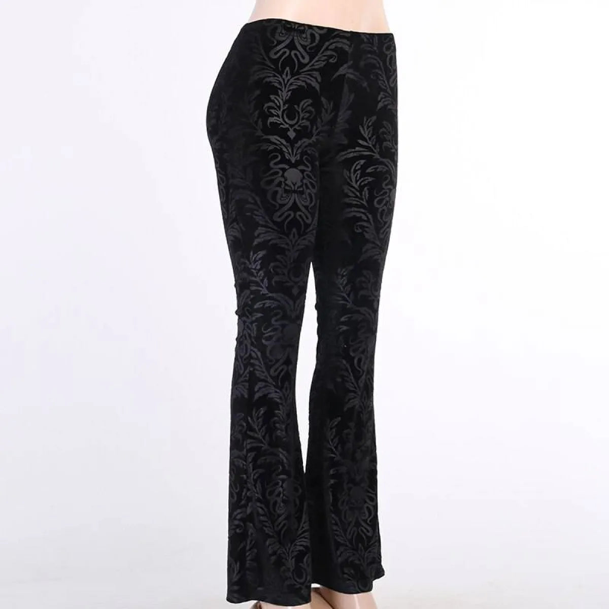 Gothic Chic Flared Pants - Night Bloom Digital Empire Studios