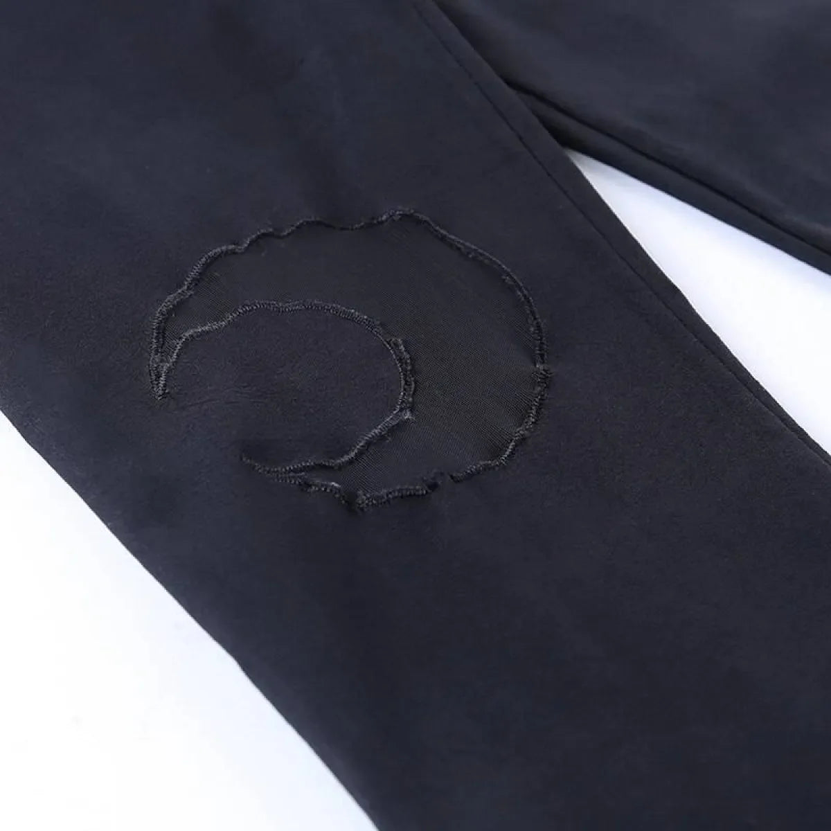 Gothic Crescent Moon Cutout Pants - Night Bloom Digital Empire Studios