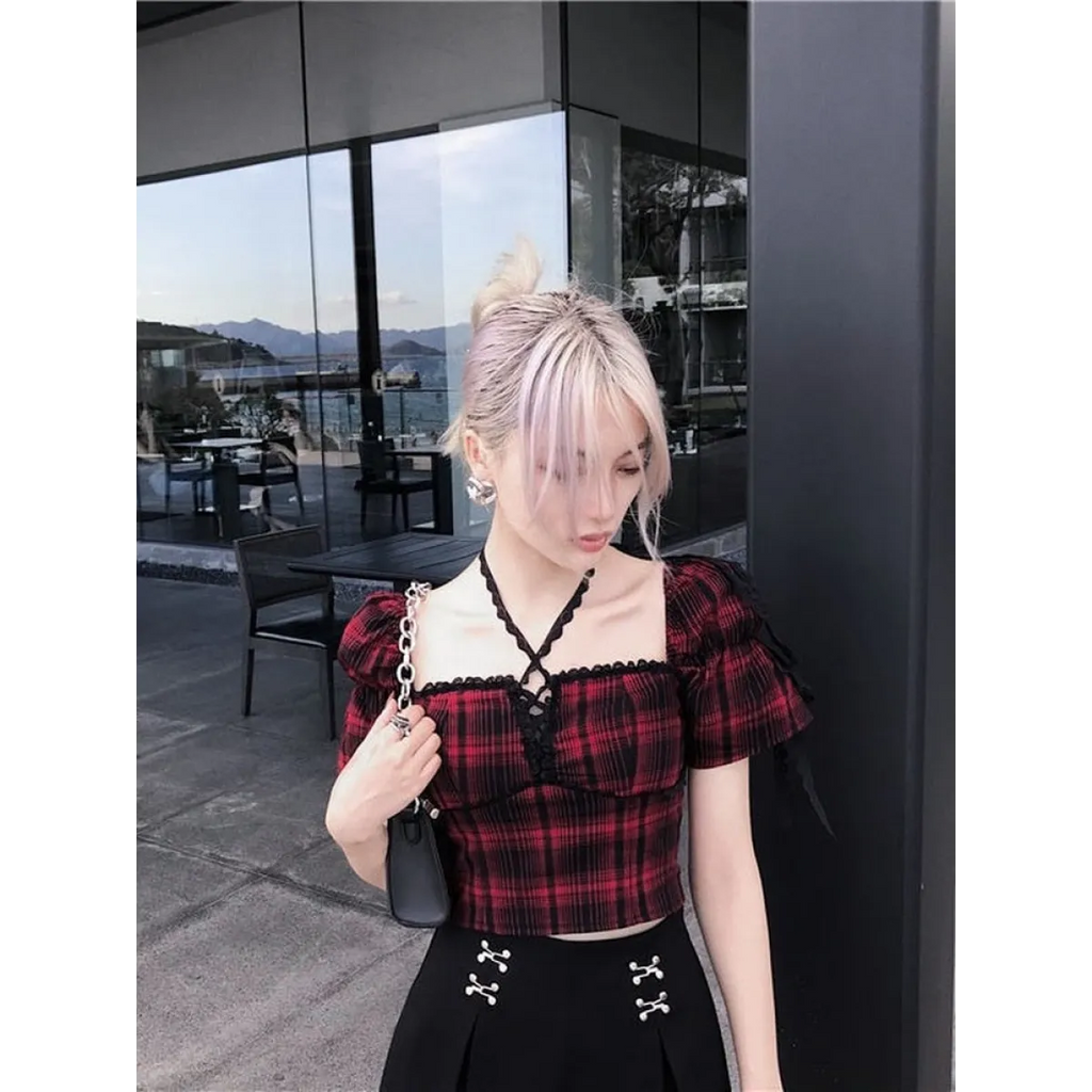 Gothic Harajuku Crop T-shirts - Night Bloom Digital Empire Studios