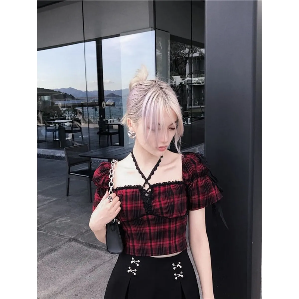 Gothic Harajuku Crop T-shirts - Night Bloom Digital Empire Studios