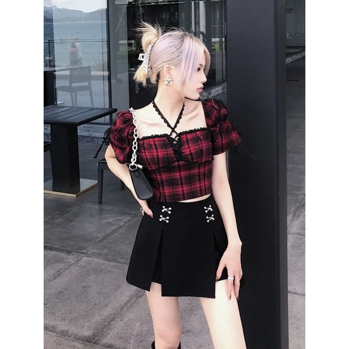Gothic Harajuku Crop T-shirts - Night Bloom Digital Empire Studios