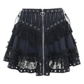 Punk Vintage High-Waist Skirt – Kawaii Harajuku Gothic Mini - Night Bloom Digital Empire Studios