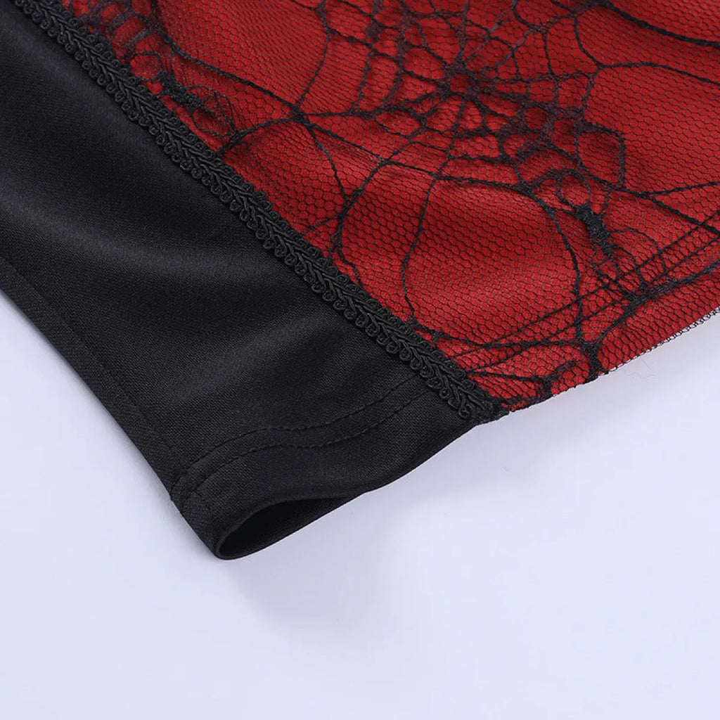 Gothic Spider Lace Cami Top - Night Bloom Digital Empire Studios