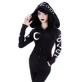 Women's Gothic Zipper Hoodie - Night Bloom Digital Empire Studios