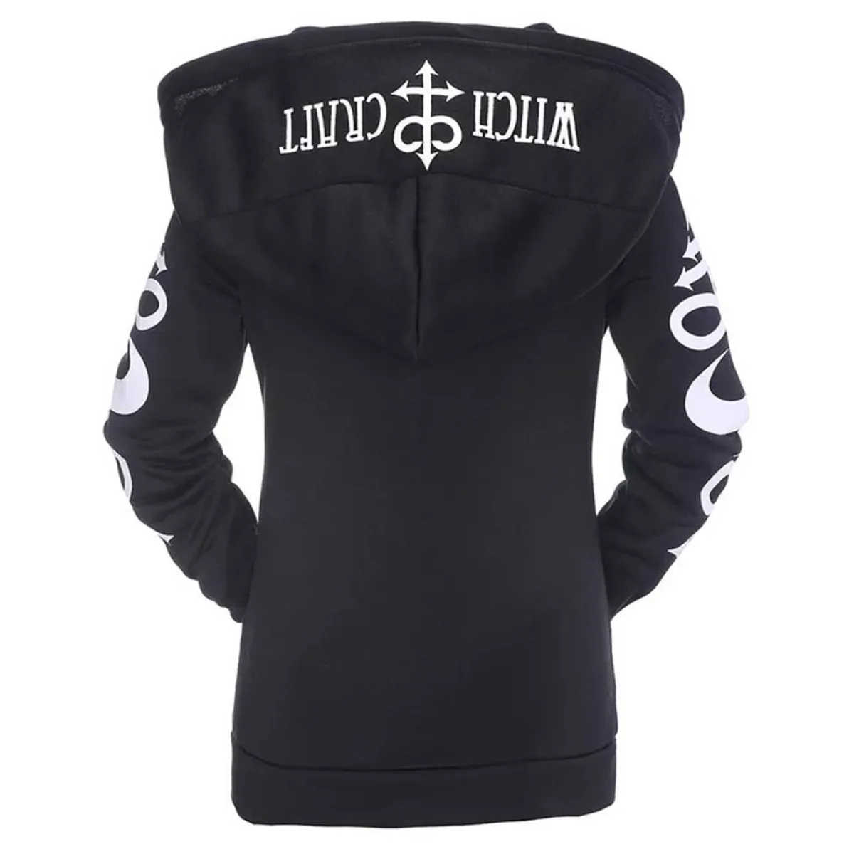 Women's Gothic Zipper Hoodie - Night Bloom Digital Empire Studios