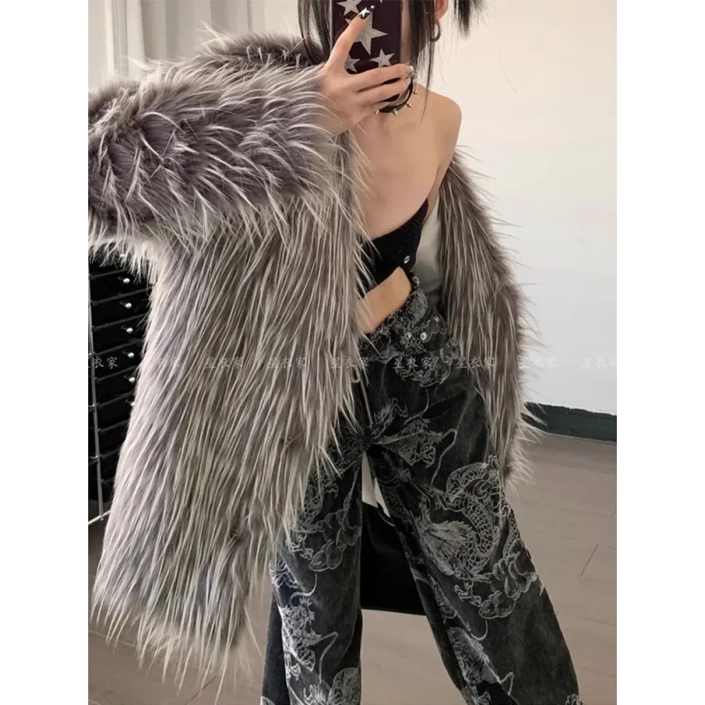 Gothic Dragon Print Baggy Jeans – Harajuku Y2K Aesthetic Denim - Night Bloom Digital Empire Studios