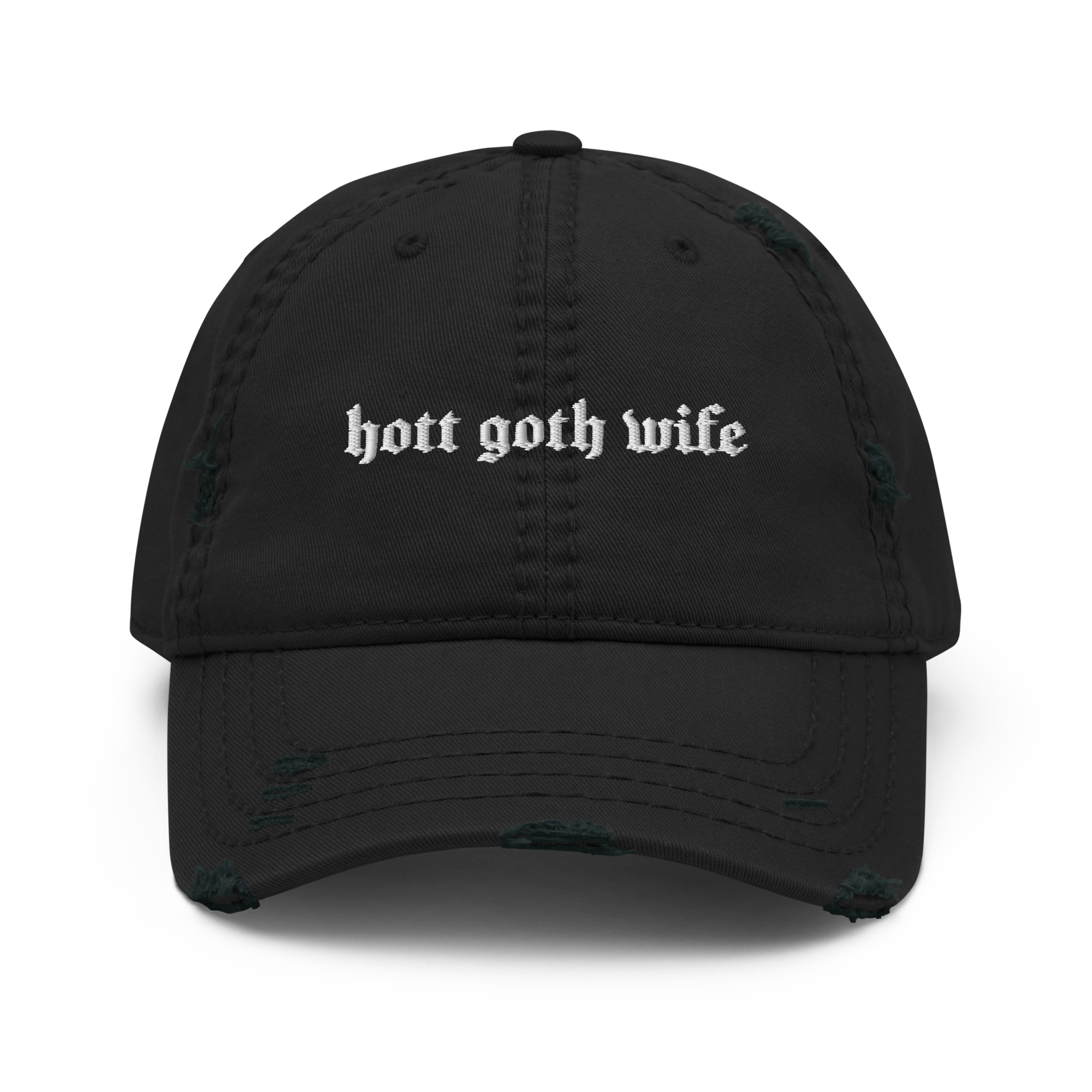 Hott Goth Wife Distressed Dad Hat - Night Bloom Digital Empire Studios