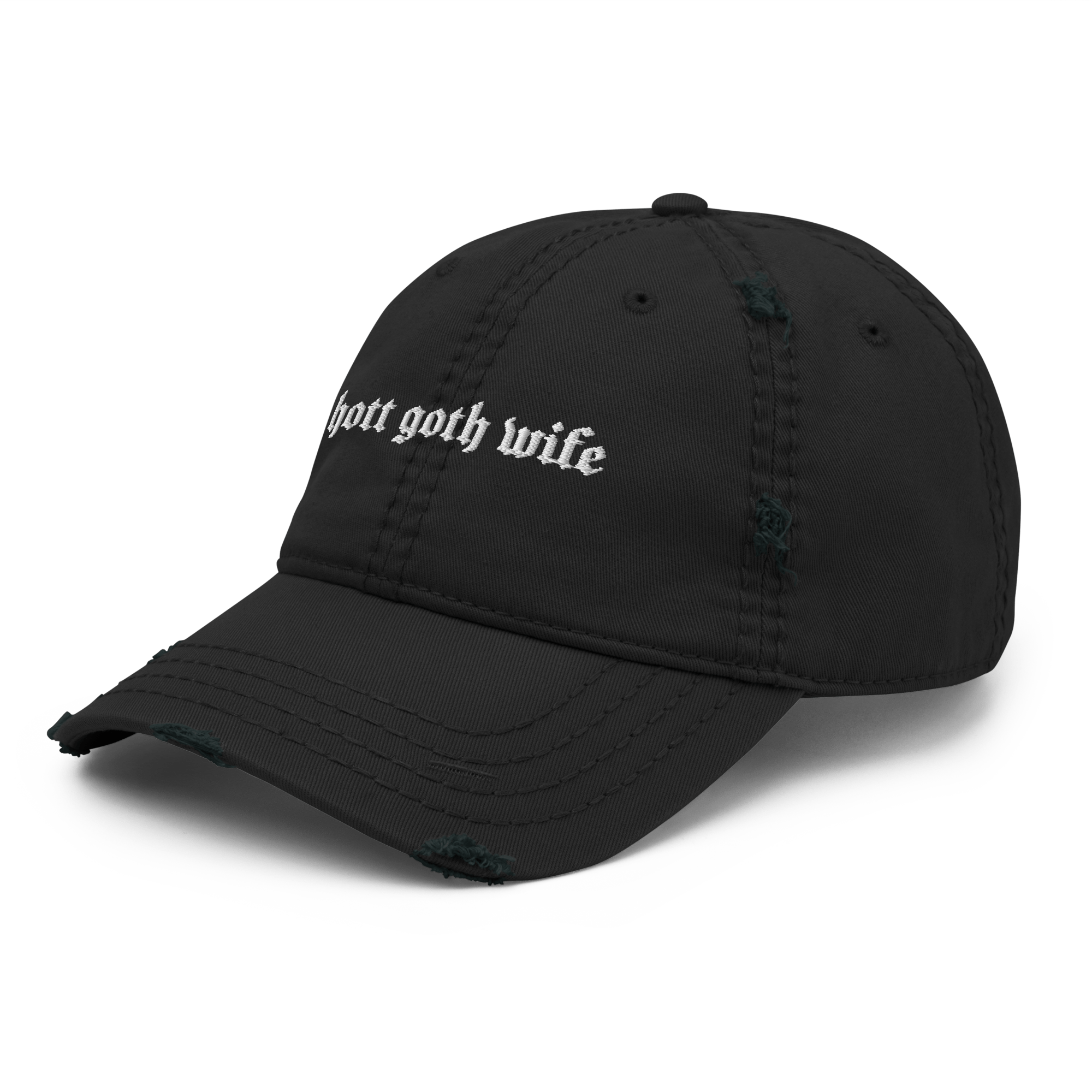 Hott Goth Wife Distressed Dad Hat - Night Bloom Digital Empire Studios