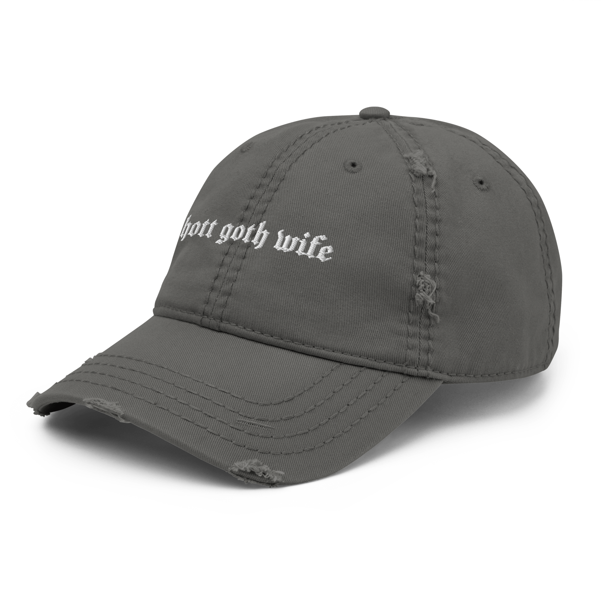 Hott Goth Wife Distressed Dad Hat - Night Bloom Digital Empire Studios