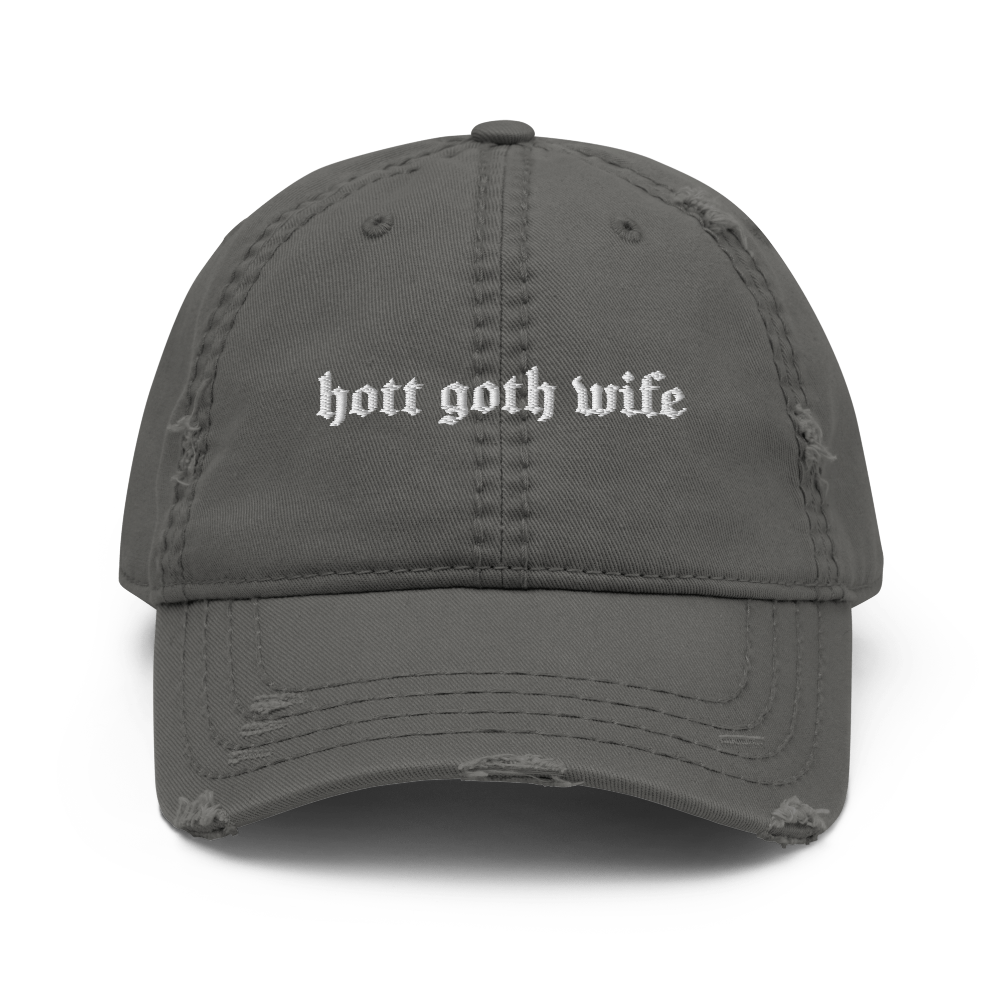 Hott Goth Wife Distressed Dad Hat - Night Bloom Digital Empire Studios