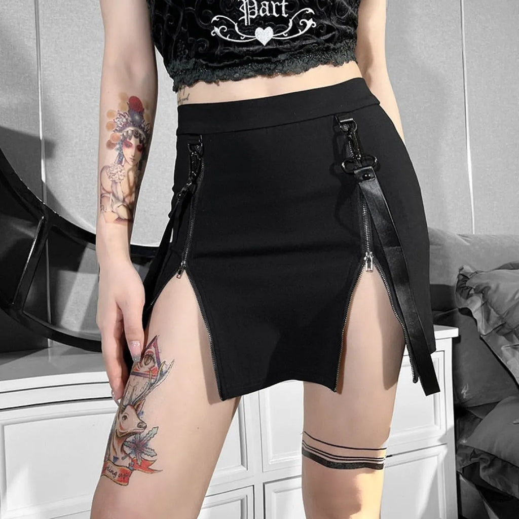 Vintage Kawaii Gothic Skirt - Night Bloom Digital Empire Studios