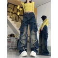 Gothic Baggy Cargo Jeans – Y2K Harajuku Grunge Pants - Night Bloom Digital Empire Studios