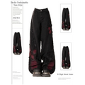 Gothic Baggy Jeans – Y2K Harajuku Grunge Aesthetic - Night Bloom Digital Empire Studios